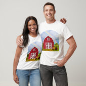 Voeg Jouw naam toe aan Red Barn met Blue Sky T-shirt (Unisex)