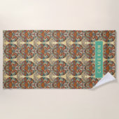 Voeg Jouw naam toe | BloemenPatroon van de Strandlaken (Voorkant)