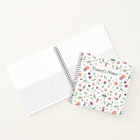 Voeg Jouw naam toe!  Flower Notitieboek voor mama (Binnen)
