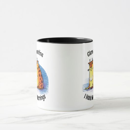 Voeg Jouw naam toe I Hate Mornings Coffee Mok (Midden)