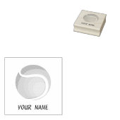 Voeg Jouw naam Trendy Tennisbal Rubberstempel (Gestempeld)