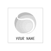 Voeg Jouw naam Trendy Tennisbal Rubberstempel (Afrduk)