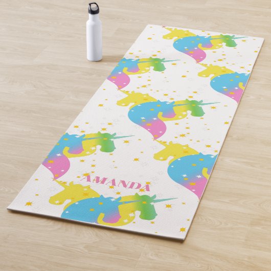 Voeg Jouw naam Unicorn Pattern Yoga Mat toe (In situ)