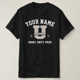 Voeg Jouw naam University Funny Family Pride toe T-shirt