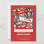 Voeg Jouw naam Verjaardag Dier Fans Rood & Wit Kaart (Voorkant)