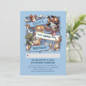 Voeg Jouw naam Verjaardag Dier Fans Sky Blue Kaart (Staand voorkant)