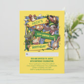 Voeg Jouw naam Verjaardag Dierenfans Geel & Groen  Kaart (Staand voorkant)