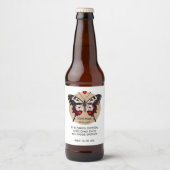Voeg Jouw naam vlinder & hart zelfgemaakt met lief Bier Etiket (Voorkant)