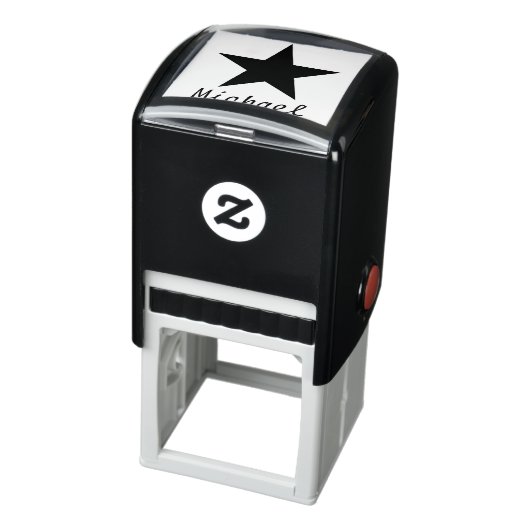 Voeg Jouw naam zwarte Star Zelfinktstempel toe Zelfinktende Stempel (Product)