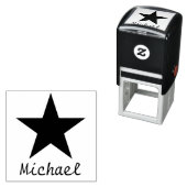 Voeg Jouw naam zwarte Star Zelfinktstempel toe Zelfinktende Stempel (In situ)