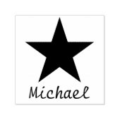 Voeg Jouw naam zwarte Star Zelfinktstempel toe Zelfinktende Stempel (Design)