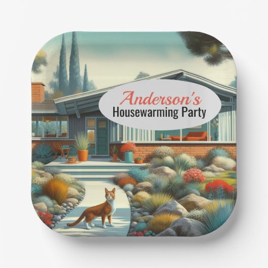 Voeg Jouw namen / Housewarming Paper Bord (Voorkant)