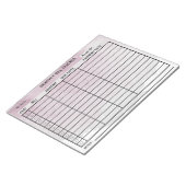 Voeg Jouw namen maandelijkse Bill Tracker Waterver Notitieblok (Schuin)