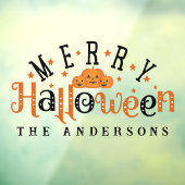 Voeg Jouw namen Merry Halloween Custom Raamsticker (Vel 3)