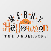 Voeg Jouw namen Merry Halloween Custom Raamsticker (Vel)