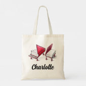 Voeg Jouw namen toe aan de Grote Pianoboekschets Tote Bag (Achterkant)