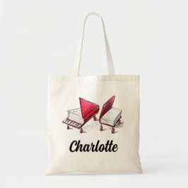 Voeg Jouw namen toe aan de Grote Pianoboekschets Tote Bag