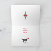 Voeg jouw namen toe, Katten in Kerst petten Feestdagen Kaart (Binnen)