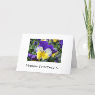 Voeg jouw tekst altijd toe wenskaart. pansies kaart