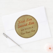 Voeg Jouw tekst Baking of Craft Custom Gift Sticke Ronde Sticker (Envelop)