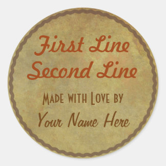 Voeg Jouw tekst Baking of Craft Custom Gift Sticke Ronde Sticker