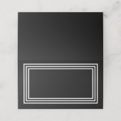 Voeg Jouw tekst Black toe met Triple White Borders Plaatskaartje (Buitenkant ongevouwen)