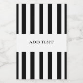 Voeg Jouw tekst Black & White Referee Mini toe Wijn Etiket (Enkel label)