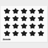 Voeg Jouw tekst Blanco Faux Silver Black Sjabloon  Ster Sticker (Vel)