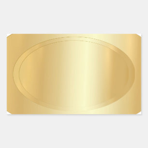 Voeg Jouw tekst Blanco Sjabloon Faux Gold Modern t Rechthoekige Sticker