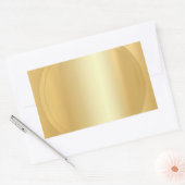 Voeg Jouw tekst Blank Sjabloon Faux Gold Modern to Rechthoekige Sticker (Envelop)