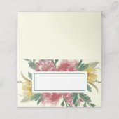 Voeg Jouw tekst Blooming Flowers Place Card toe Plaatskaartje (Buitenkant ongevouwen)