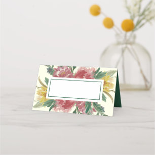 Voeg Jouw tekst Blooming Flowers Place Card toe Plaatskaartje
