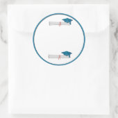 Voeg Jouw tekst Blue Afstuderen Sticker toe (Tas)