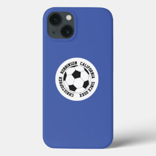 Voeg jouw tekst blue soccer toe Case-Mate iPhone case