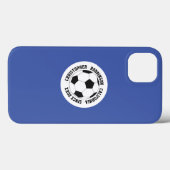Voeg jouw tekst blue soccer toe Case-Mate iPhone case (Achterkant (horizontaal))