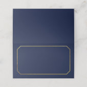 Voeg Jouw tekst Blue toe met Faux Gold Classic Bor Plaatskaartje (Buitenkant ongevouwen)