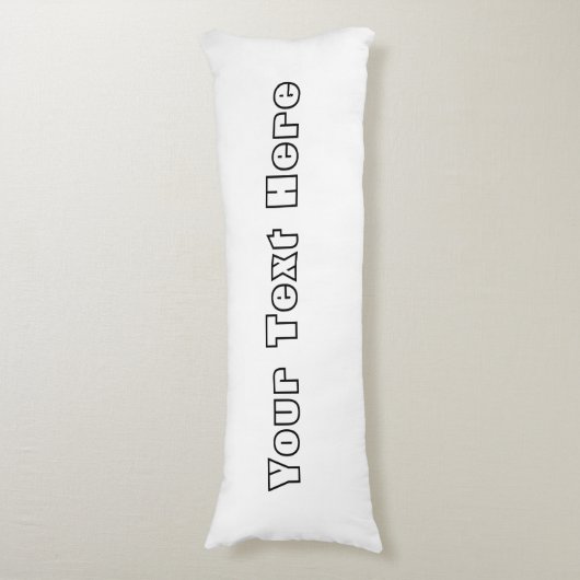 Voeg Jouw tekst Body Pillow toe, creëer je eigen Lichaamskussen (Voorkant Verticaal)