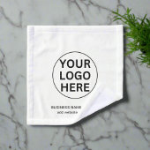 Voeg Jouw tekst & Business Logo zwart-wit promo to Washandje