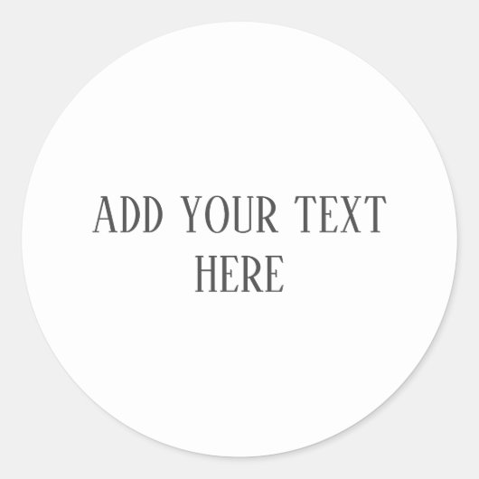 Voeg Jouw tekst Classic ronde Stickers toe (Voorkant)