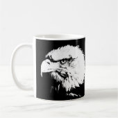 Voeg Jouw tekst Eagle Head Moderne Pop Art Sjabloo Koffiemok (Links)