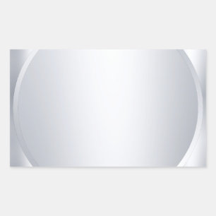 Voeg Jouw tekst Elegant Metallic Silver Blank Mode Rechthoekige Sticker