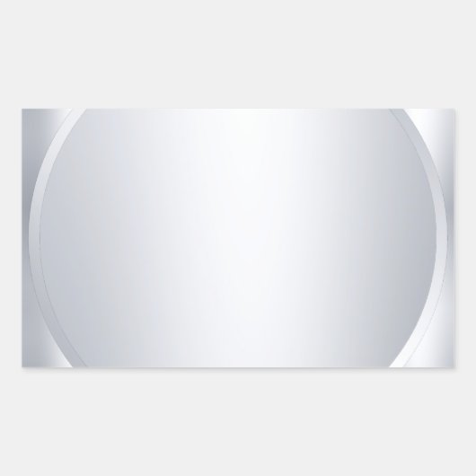 Voeg Jouw tekst Elegant Metallic Silver Blank Mode Rechthoekige Sticker (Voorkant)