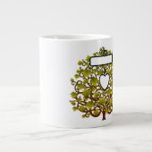 Voeg Jouw tekst en pc's toe - Jumbo-Mok Grote Koffiekop (Voorkant)