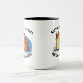 Voeg Jouw tekst Funny Sad Cat Coffee Mok toe (Midden)