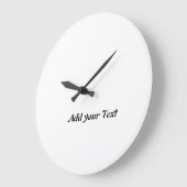 Voeg jouw tekst Gedrukte Wandart Decor Wandklok to (Hoek)