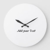 Voeg jouw tekst Gedrukte Wandart Decor Wandklok to (Voorkant)