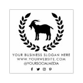 VOEG JOUW TEKST GEIT GEPERSONALISEERD TOE RUBBERSTEMPEL (Afrduk)