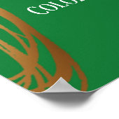 Voeg Jouw tekst-gekrabbelde gouden Ovalen toe, hel Poster (Hoek)