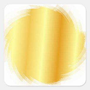 Voeg Jouw tekst Gold Blank Sjabloon toe Moderne Vierkante Sticker