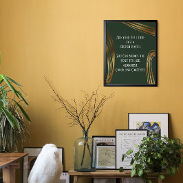 Voeg Jouw tekst Grijze Ovalen Evergreen toe Poster